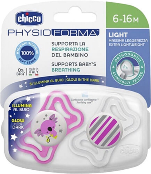 Chicco Physio Light Silikon Pembe 2'li 6-16 Ay Emzik - CHICCO
