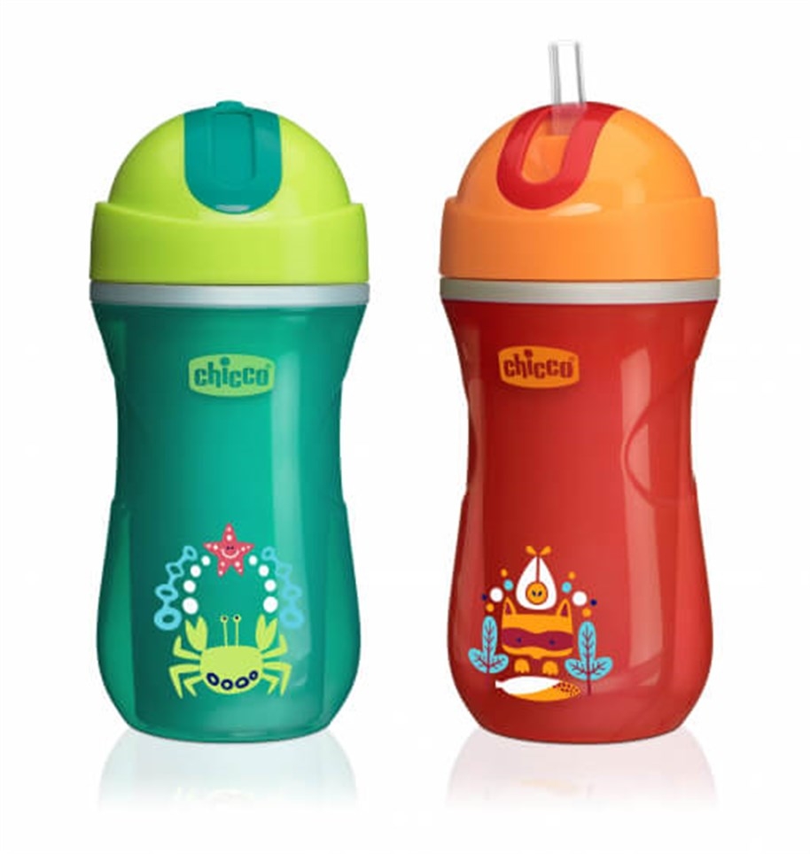 Chicco Sport Cup Isı Yalıtımlı Spor Bardak 266 ml - Pipetli - 1