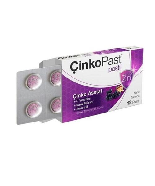 Çinkopast Nane Zencefil Karamürver 12 Pastil - ABDİ İBRAHİM