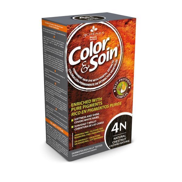 Color and Soin Saç Boyası 4N - Doğal Kestane - COLOR SOIN