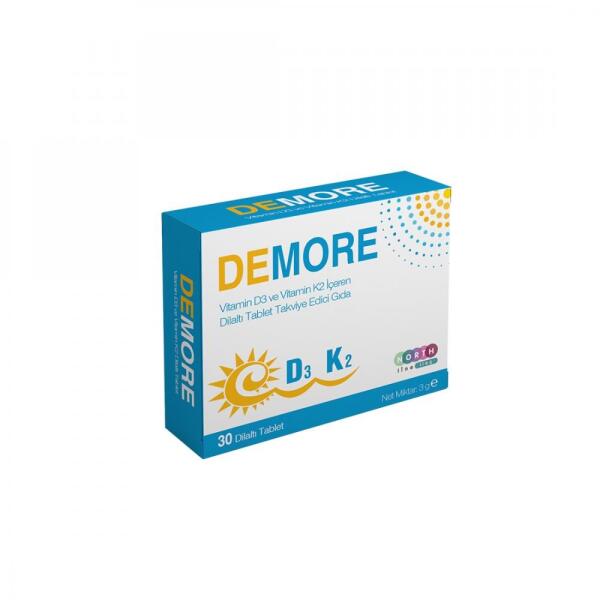 Demore Vitamin D3K2 Dilaltı 30 Tablet - NORTHLİNE