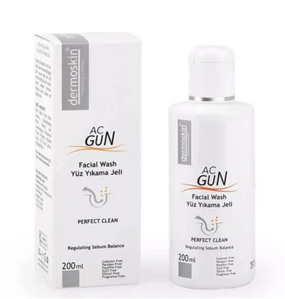 Dermoskin Acnegun Yüz Yıkama Jeli 200 ml - DERMOSKİN