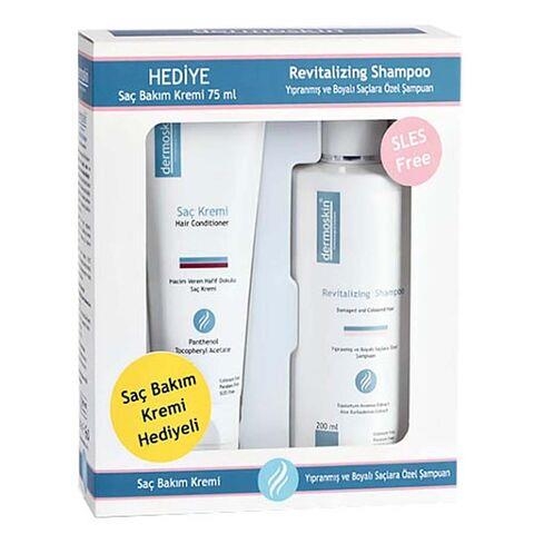 Dermoskin Boyanmış ve Yıpranmış Saçlara Özel Kofre-200 ml+ Saç Kremi 75 ml - DERMOSKİN
