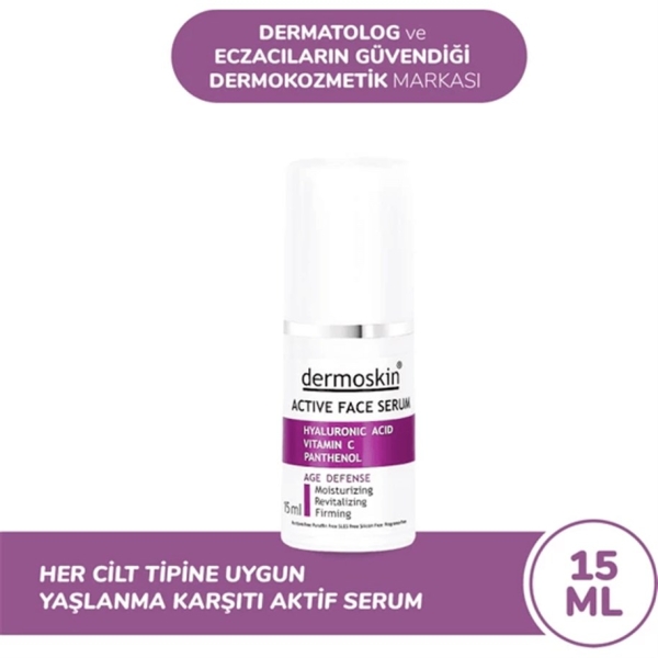 Dermoskin Kırışıklık Karşıtı Aktif Yüz Serumu 15 ml - DERMOSKİN