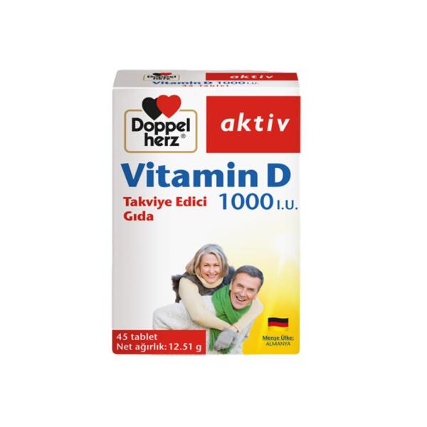Doppelherz Aktiv Vitamin D 1000 IU 45 Tablet - DOPPELHERZ