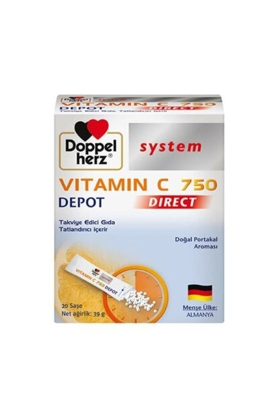 Doppelherz Vitamin C 750 Depot Direct 20 Saşe - DOPPELHERZ