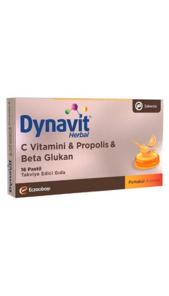 Dynavit Herbal Pastil Vitamin C, Propolis & Beta Glukan Pastil 16 lı - DYNAVIT