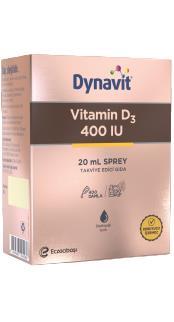 Dynavit Vitamin D3 400 IU Sprey 20 Ml - DYNAVIT