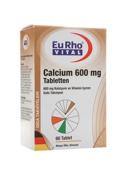 EuRho Vital Calcium 600 60 Tablet - EURHO VİTAL