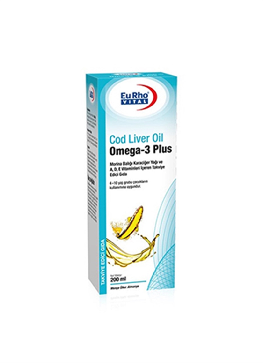 EuRho Vital Omega-3 Cod Liver Oil Plus 200 ml - 1