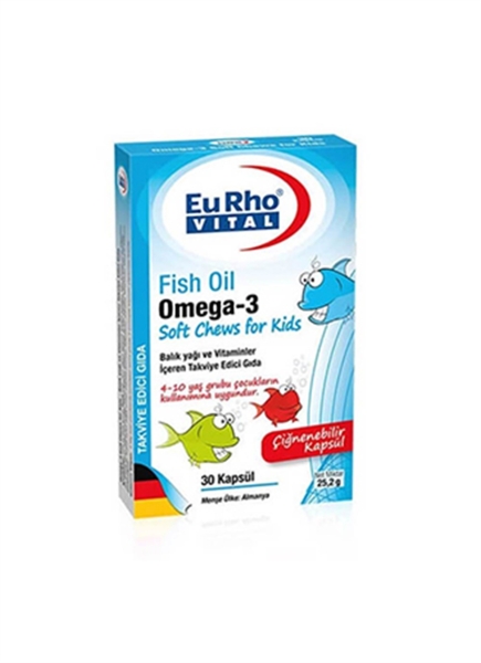 EuRho Vital Omega-3 Kids Çiğnenebilir 30 Kapsül - EURHO VİTAL