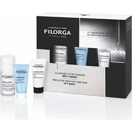 Filorga Aydınlatıcı Cilt Bakım Seti Optim Eyes Hydra Hyal Cream Scrub Detox - FILORGA