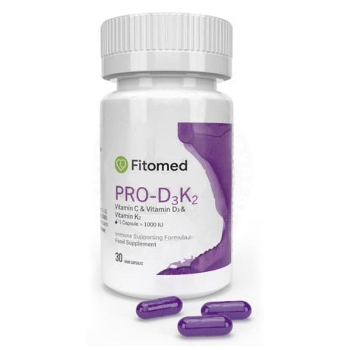 Fitomed Pro-D3K2 Vitamin D3 ve ve Vitamin K2 30 Kapsül - 1
