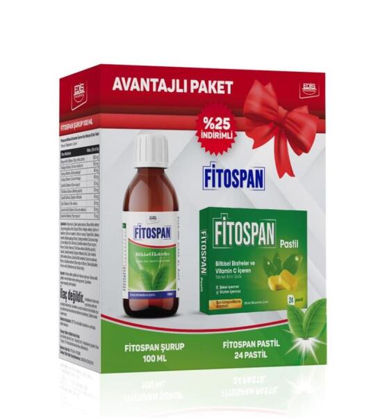 Fitospan Bitkisel Ekstreler İçeren Şurup 100 Ml x 2 Adet - EDİS PHARMA