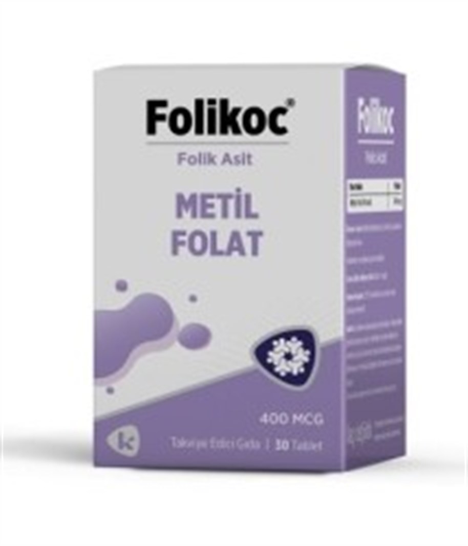 Folikoc Metil Folat Mcg 400 ML 60 Tablet - 1