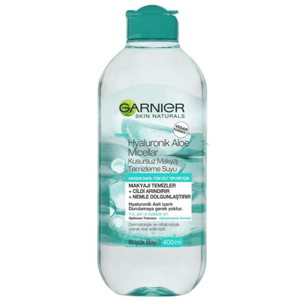Garnier Hyaluronik Aloe Miceller Tüm Ciltler400 ml Kusursuz Makyaj Temizleme Suyu - GARNIER
