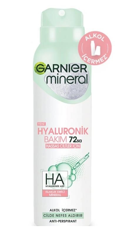 Garnier Mineral hyaluronik Bakım Deodorant 150 ml Hassas Ciltler - 1