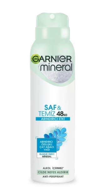 Garnier Mineral Saf & Temiz Deodorant 150 ml Arındırıcı Etki - 1