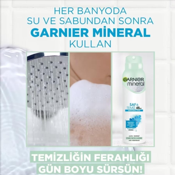 Garnier Mineral Saf & Temiz Deodorant 150 ml Arındırıcı Etki - 2