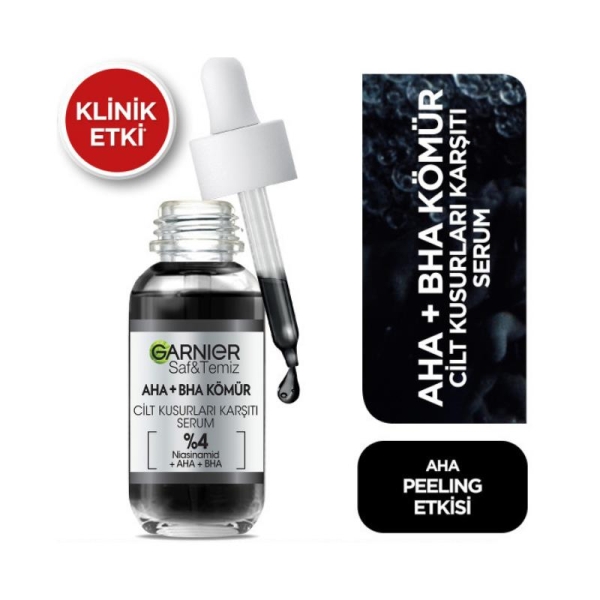 Garnier Saf & Temiz AHA+ BHA Kömür Serum 30 ml - GARNIER