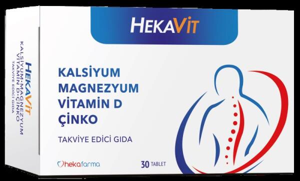 Hekavit Kalsiyum Magnezyum 30 Tablet - HEKAFARMA