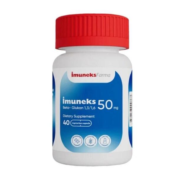 Imuneks Beta Glukan 50 mg 40 Kapsül - IMUNEKS FARMA