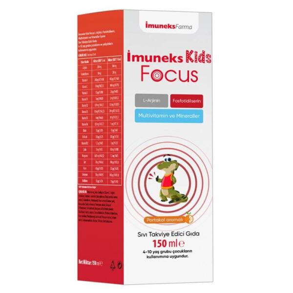 Imuneks Kids Focus Sıvı Takviye Edici 150ml - IMUNEKS FARMA