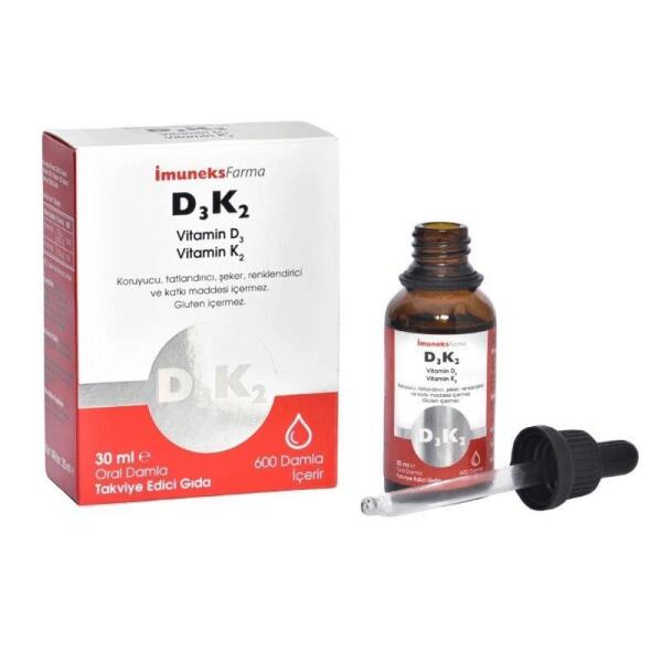 İmuneks Vitamin D3K2 Damla 30 ml - IMUNEKS FARMA