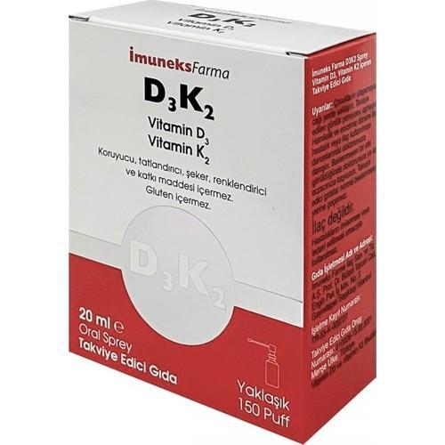 İmuneks Vitamin D3K2 Sprey 20 ml - IMUNEKS FARMA