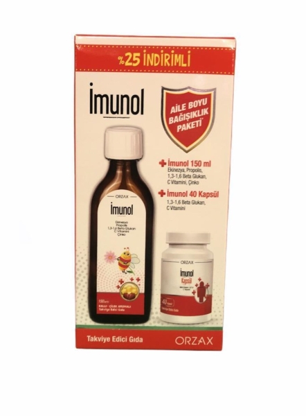 İmunol Aile Boyu Bağışıklık Paketi (150 ml Şurup + 40 Kapsül) - ORZAX