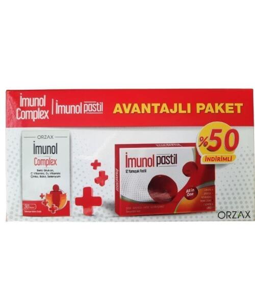 İmunol Complex 30 Kapsül + İmunol Pastil 12 Yumuşak Pastil - ORZAX