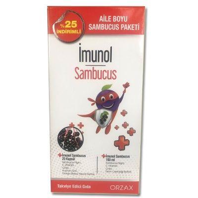 İmunol Sambucus Şurup 150 ml + İmunol Sambucus 20 Kapsül - ORZAX