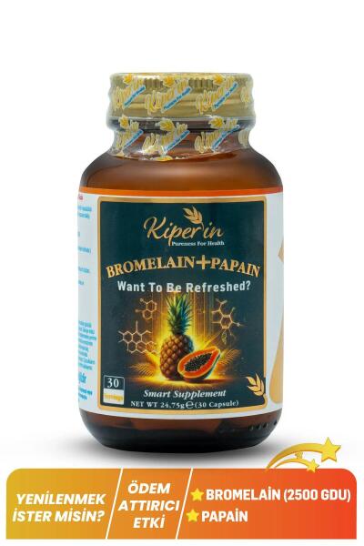 Kiperin Bromelain + Papain 30 Kapsül - KIPERIN