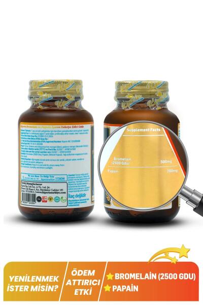 Kiperin Bromelain + Papain 30 Kapsül - 3