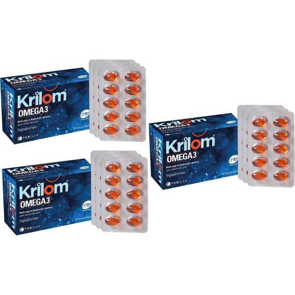 Krilom Omega 3 50 Yumuşak Kapsül 3 Adet - TAB İLAÇ