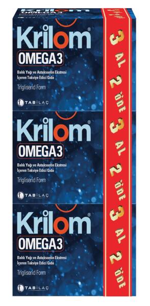 Krilom Omega3 50 Yumuşak Kapsül 3 Al 2 Öde - TAB İLAÇ
