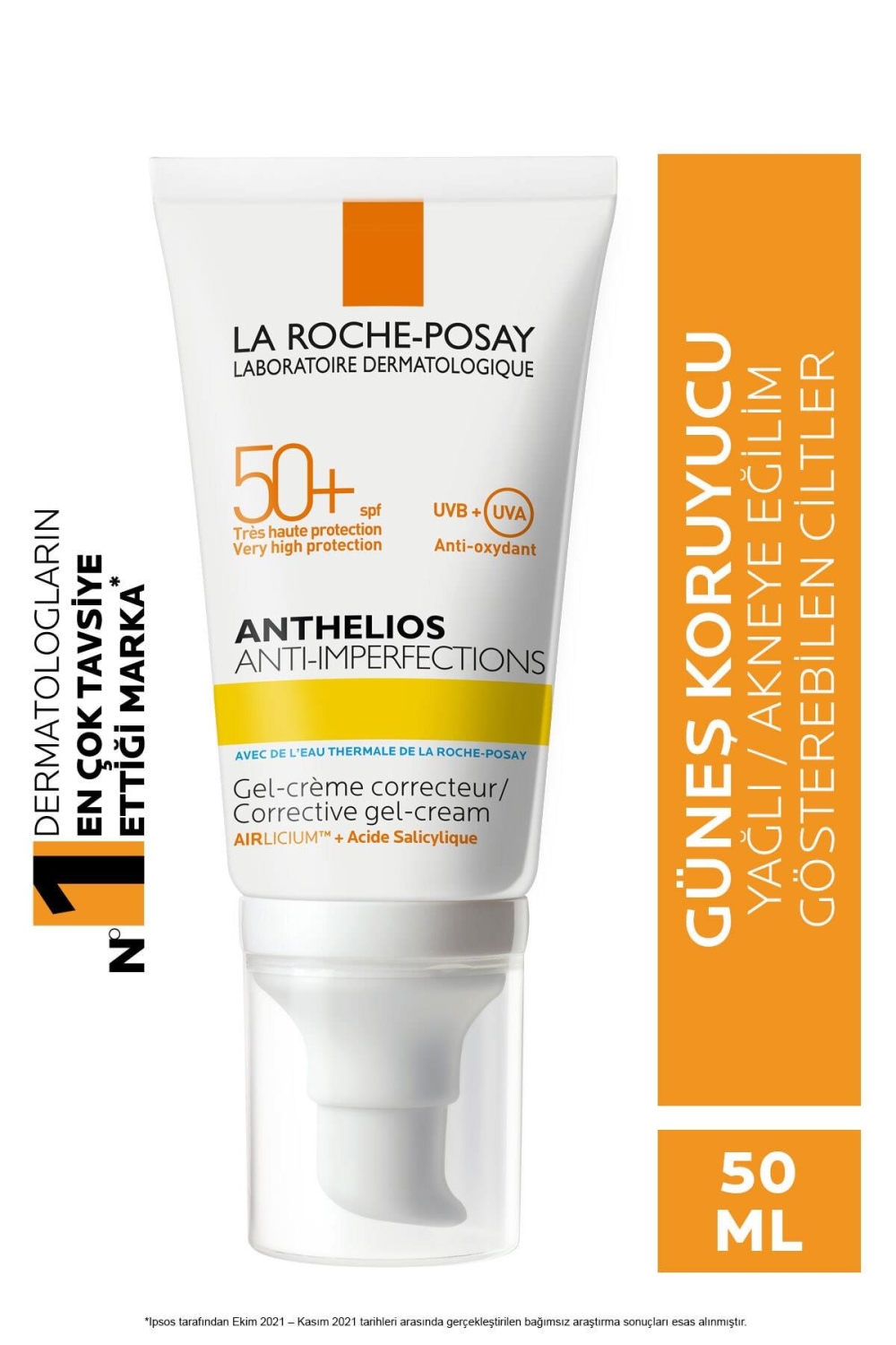 La Roche-Posay Anthelios Anti-Imperfections Gel Cream Spf 50 50 ml Güneş Koruyuculu Jel Krem - 1