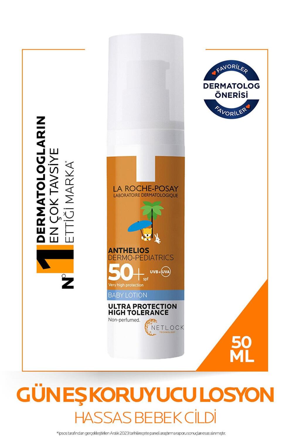 La Roche-Posay Anthelios Lait Bebe Spf 50+ 50 ml Bebek Güneş Sütü - 1