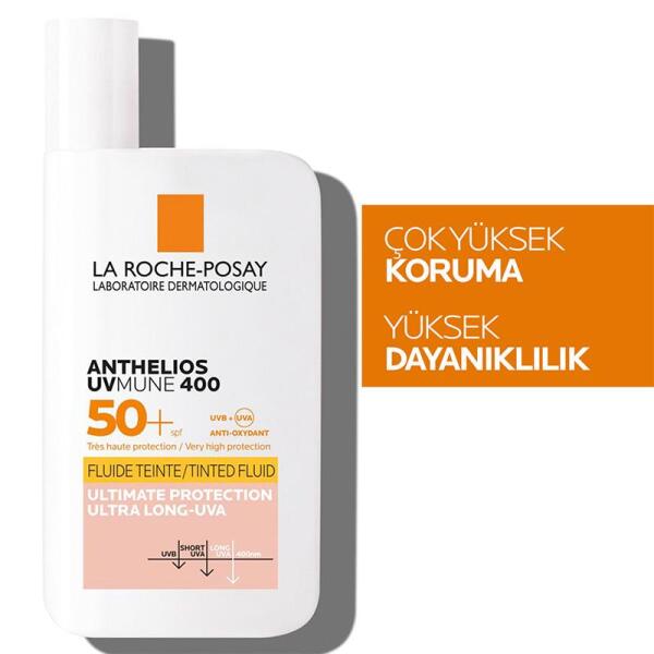 La Roche-Posay Anthelios UVmune 400 Fluid 50 Faktör Renkli Güneş Kremi 50 ml - LA ROCHE POSAY