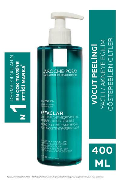 La Roche Posay Effaclar Mikro- Peeling Yüz ve Vücut için Arındırıcı Jel 400 ml - LA ROCHE POSAY