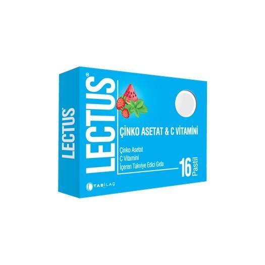 Lectus Çinko Asetat&C Vitamini Pastil 16 lı - TAB İLAÇ