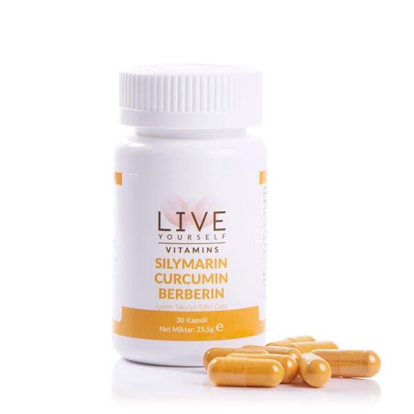 Live Yourself Vitamins Silymarin Curcumin Takviye Edici Gıda 30 Kapsül - LIVE YOURSELF