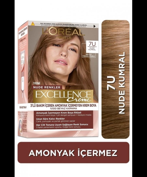 Loreal Paris Excellence Creme Nudes 7U Nude Kumral - 