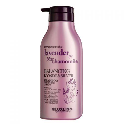 Luxliss Lavender Blue Chamomile Balancing Blonde Silver Shampoo 500 ml - LUXLISS