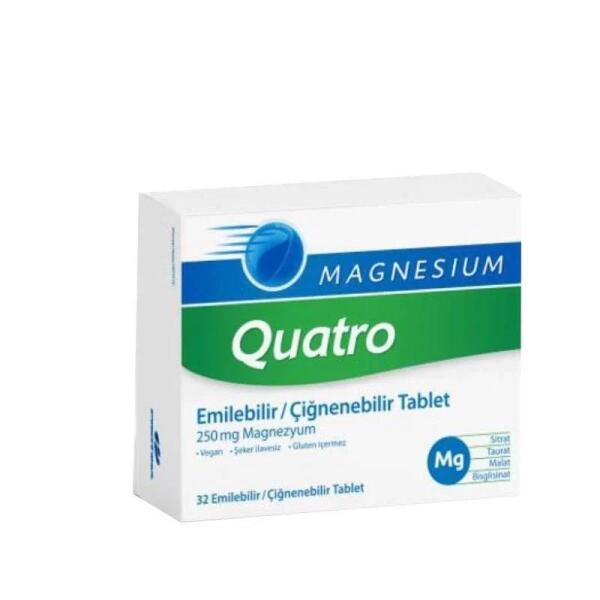 Magnesium Quatro 32 Çiğneme Tableti - ASSOS