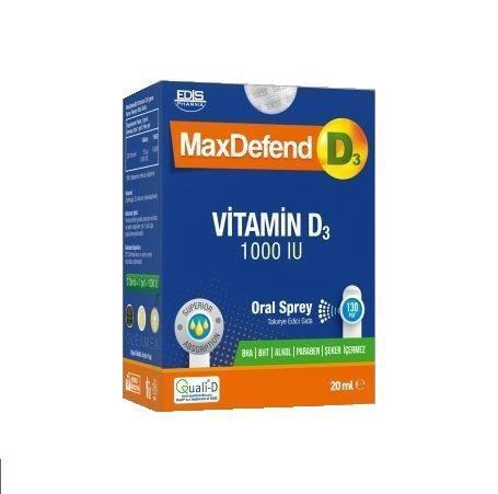 Maxdefend D3 1000 IU 20 ml Oral Sprey - EDİS PHARMA