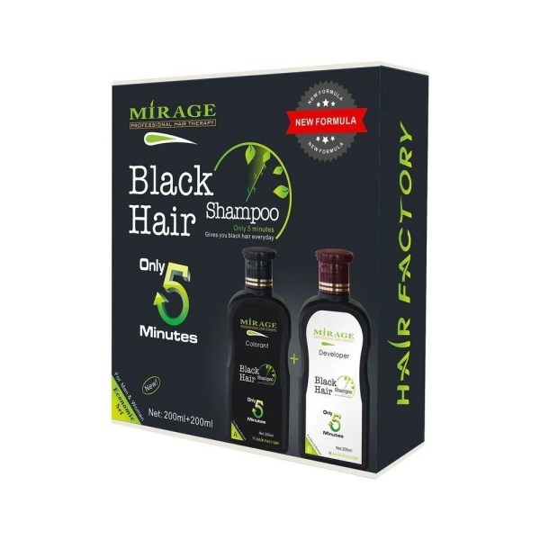 Mirage Black Hair Saç Beyazlarını Kapatıcı Şampuan Ekonomik Set 200 ml + 200 ml - 2