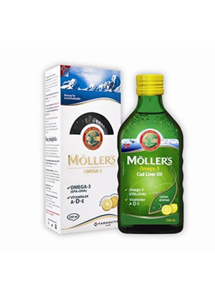 Möllers Limon Aromalı Balık Yağı Şurubu 250 ml - MÖLLER'S