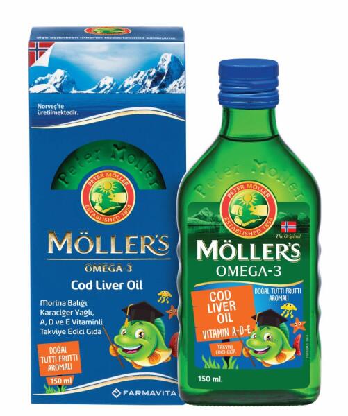 Möllers Omega 3 Tutti Frutti Aromalı Balık Yağı 150 ml - MÖLLER'S