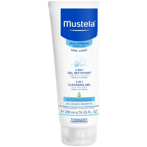 Mustela 2 in 1 Hair and Body Wash 200ml - Avokado 200ml - MUSTELA